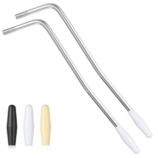 【Complete Value Package】This electric guitar tremolo system accessory includes 2 metal tremolo arms (5mm and 6mm thread sizes) and 3 replacement tips, offering versatility for different guitar models and ensuring you have a ready replacement. 【Durabl...