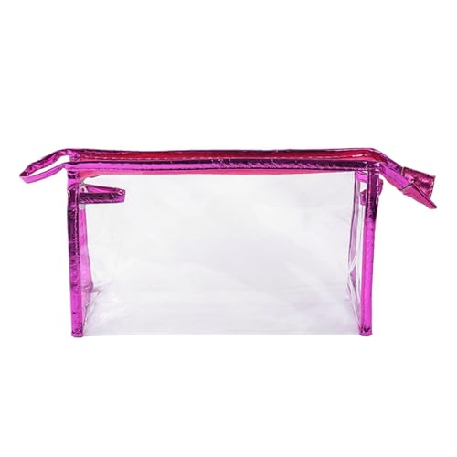 Bolsa de Cosméticos Transparente - Bolsa de Almacenamiento de Cosméticos Transparente de 24x15,5x6cm | Bolsa de cosméticos Impermeable de PVC Transparente | Neceser de Mano con Cremallera