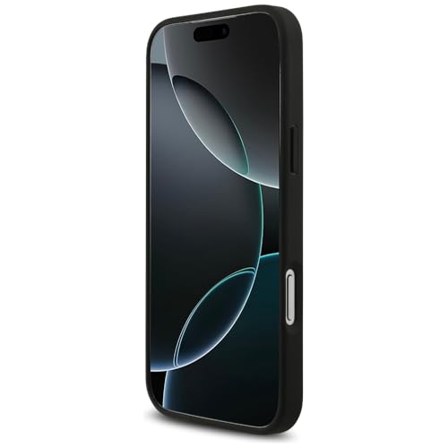 Image of CG MOBILE BMW [Official Licensed] Protective Case Designed for iPhone 17 Pro Max |Magnetic Compatible|M Collection|Pu Leather Case Carbon & Tricolor Stripe with Metal Logos -Black