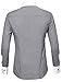 uxcell Men's Slim Fit Point Collar Contrast Trim Long Sleeves Button Down Dress Shirt Light Gray M US 38