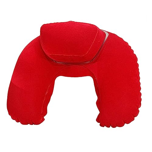 Unomor Adjustable Air Pressure -Shaped Travel Pillow Neck and Back Support for Outdoor Adventures