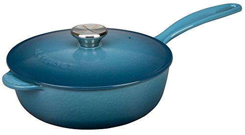 Le Creuset Enameled Cast-Iron 2-1/4-Quart Saucier Pan, Marine