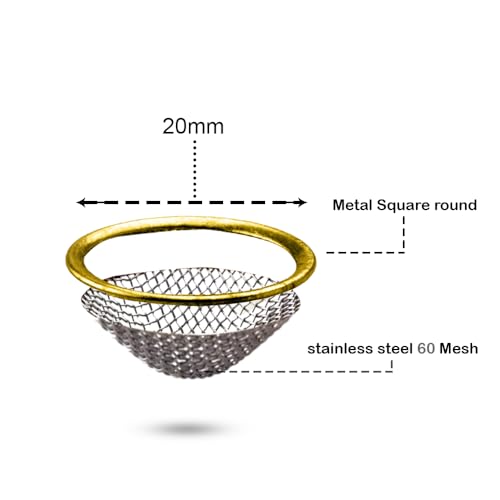 Fenny's Creation Conical Bowl Pipe Screens Gauzes, 20mm Pipe Screens Filters, Pipe Bowl Screens Gauzes, Pipe Smoke Screen Filters (20)