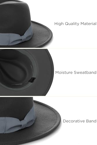Image of BABEYOND 1920s Gatsby Panama Fedora Hat Cap for Men Gatsby Hat for Men 1920s Mens Gatsby Costume Accessories