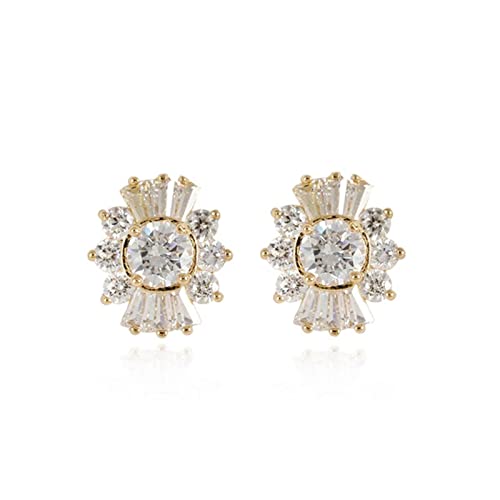 Boucles d'oreilles or jaune 18k et moissanite : l'éclat précieux du tournesol pour femme