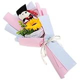 iplusmile 卒業式用クマの 室内装飾用ベア 卒業パーティー記念品 繊細な仕上げと特別な質感の花束オーナメント