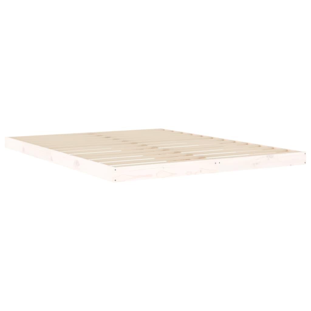 Estructura de Cama con Suelo de Madera Maciza de Pino, Base de Colchón de Listones Resistentes, Diseño de Perfil bajo, Muebles de Dormitorio Que Ahorran Espacio, Espacio (150x200cm)