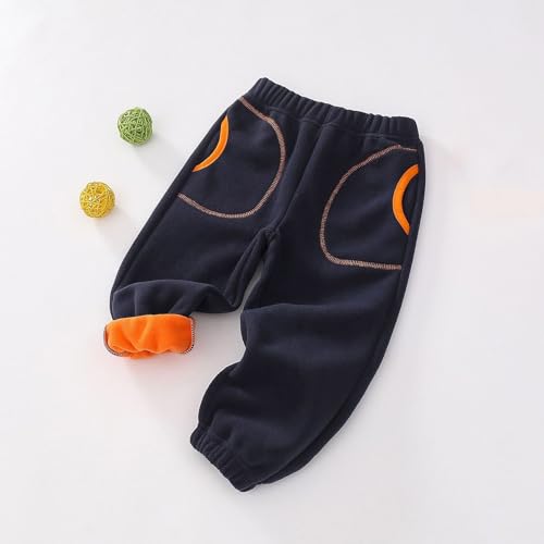 Boys' and Girls' Fall and Winter Padded Shaker Fleece Warm Leg Pants Big Kids Sweatpants2