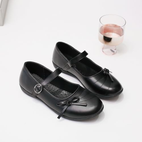 Girls Mary Jane Flats Lightweight School Uniform Shoes Black Dress Shoes2