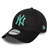 [ニューエラ] キャップ 帽子 9FORTY ロゴ フリーサイズ 940 野球帽 cap hat (JP, アルファベット, Free Size, NY-ブラック/ブルーグリーン) [並行輸入品]