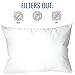 DMI Standard Bed Pillow, Pillows for Side and Back Sleepers, Great for Sleeping in Any Position, 19 x 27, White