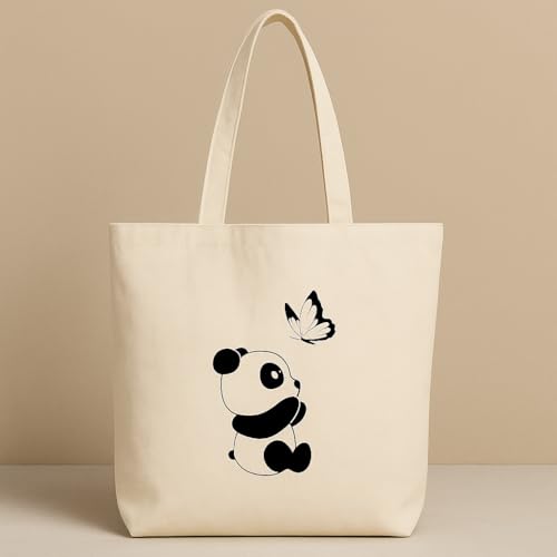 Image of Eco-Friendly Cotton Canvas Tote Bag for Women | Reusable Shopping & Daily Shoulder Bag with Free Pouch - Large Capacity Handbag