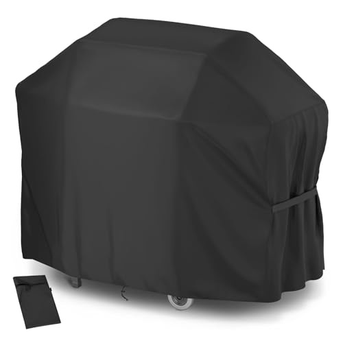 Velway Copertura Barbecue da Esterno 132x68x109cm - Impermeabile Telo Copri Barbecue Antivento Protettivo Per BBQ Grill - Anti Polvere Neve Pioggia Feci di Uccelli Sole - Nero