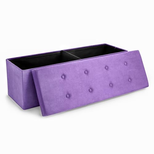 Sorbus Storage Ottoman Bench – 43 in Purple Toy Box for Living Room, Hallway, End of Bed, Bedroom...