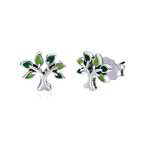 Boucles d'oreilles Arbre de Vie pendantes et bijoux fantaisie feuille pour femme