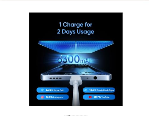 Image of realme P4 Lite Smartphone, 4GB RAM, 64GB Storage, Beach Gold | 6,300mAh massive battery , a highly durable , military-grade shock-resistant ArmorShell body