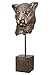 Produktbild Casablanca Deko Figur Skulptur Leopard Kopf auf Sockel XL - 3D Tierkopf Statue aus Kunstharz - Farbe: Bronze Höhe 46 cm