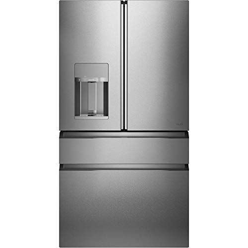 Cafe CVE28DM5NS5 27.8 cu. ft. Smart 4-Door French Door Refrigerator in Platinum Glass, ENERGY STAR on Fridge.com