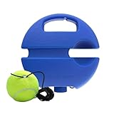 Eventerde Entrenador de tenis con retroceso, entrenamiento de pelota para unidades individuales, dispositivo de rebote de tenis, para adultos, principiantes, hogar, interior, patio, exterior, lugar