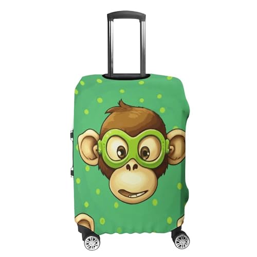 Green Monkey Travel Luggage Cover Anti-scratch Suitcase Cover Elastic Suitcase Protective Cover Fits 19-32 Inch Luggage M4