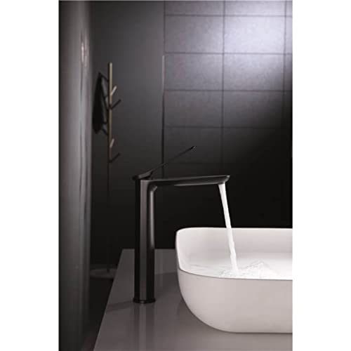Rubinetto lavabo rubinetto alto nero opaco