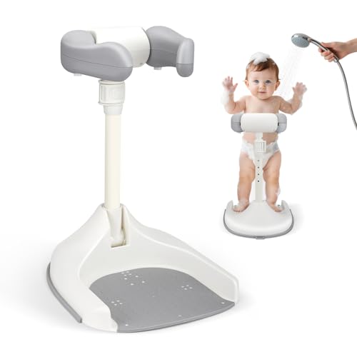 Supporto Doccia Bambini In Piedi,Altezza Regolabile,Con Base Antiscivolo,Supporto Doccia Bambini In Piedi Per 8 A 36...