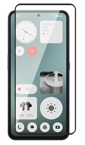 Image of YMHML Tempered Glass Screen Protector Compatible For CMF Phone 1 / CMF Nothing Phone 1 (Black) Edge To Edge Full Screen Coverage With Easy Installation Kit,Pack Of 1