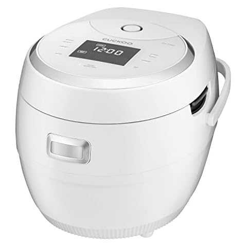 CUCKOO CR-1020F 10-Cup (Uncooked) / 20-Cup (Cooked) Micom Rice Cooker with Nonstick Inner Pot, 16 Menu Options, LCD Display, Fuzzy Logic Tech, Auto Clean (White) Cover