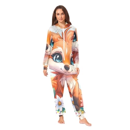 Combinaison pyjama renard fleurie le cadeau de Noël idéal
