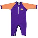 Nozone Fiji Sun Protective Baby Girl Swimsuit in Purple/Peach, 6-12 Months