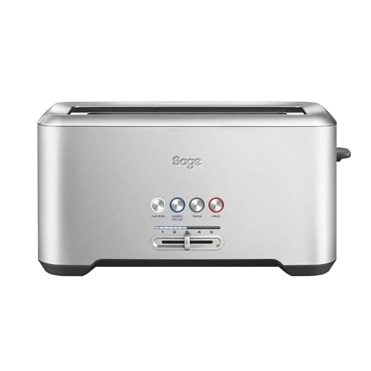 SAGE The bit More 4 Slice Tostadoras, 1800 W, Stainless Steel, Acero Inoxidable Cepillado