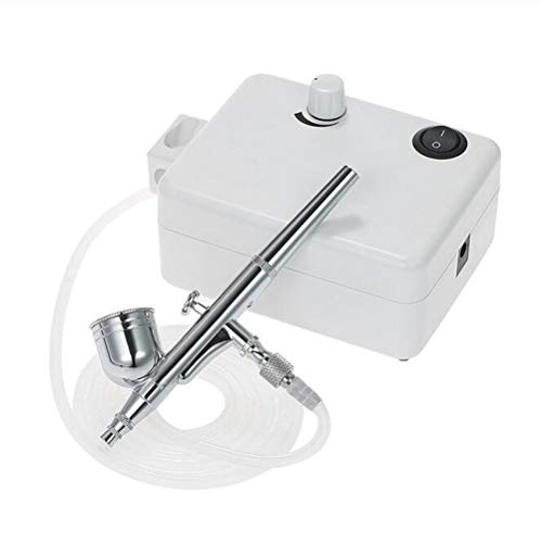 Set di mini compressori d'aria Kit di spazzole per aria a gravità per aerografo a doppia azione per tatuaggi Manicure per torte Set di strumenti per unghie con pistola a spruzzo,Euplug
