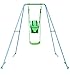 JYGOPLA 2-in-1 Toddler Swing Set, A-Frame Swing Sets for Backyard Playground with Metal Swing Stand ,4 Anchors, Two Swing Seats for Kids 6 Month+