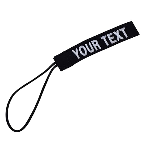 Custom Embroidered Gear Tags for Luggage, Duty Gear, Tactical, Military Bags | Double Sided Tag | Personalize Both Sides and Choose from 7 Text Thread Colors | Made in The USA (Black Twill Backing)