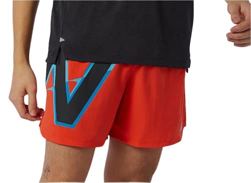 Short New Balance Impact Run 5 inch Ghost Pepper anti-irritation pour courir au sec