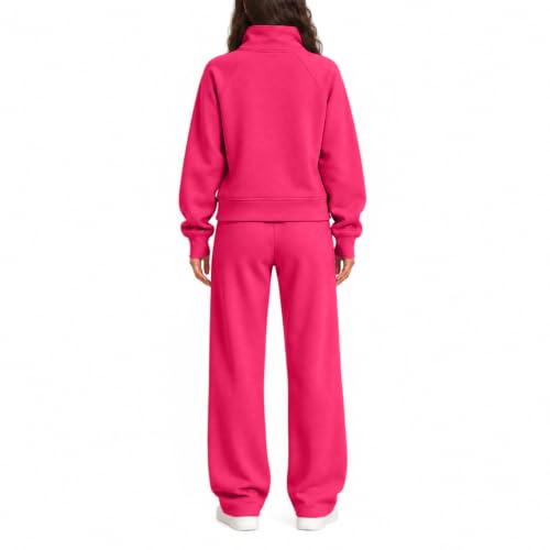 Travel Outfits for Women 2 Piece Sets Plus Size Fleece Palazoo Tops - image 5