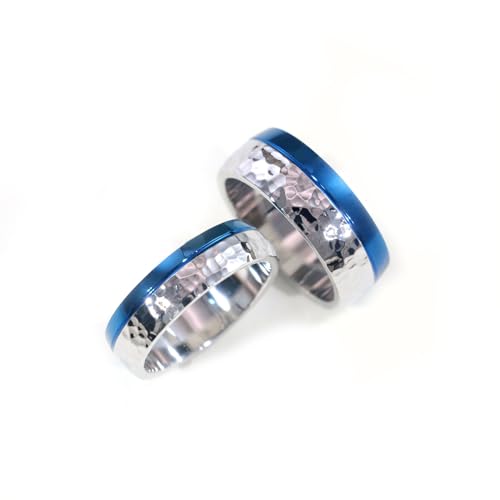 Image of Matching Rings Titanium Steel Rose Gold Plated Couple Rings Wedding Band His and Her Ring