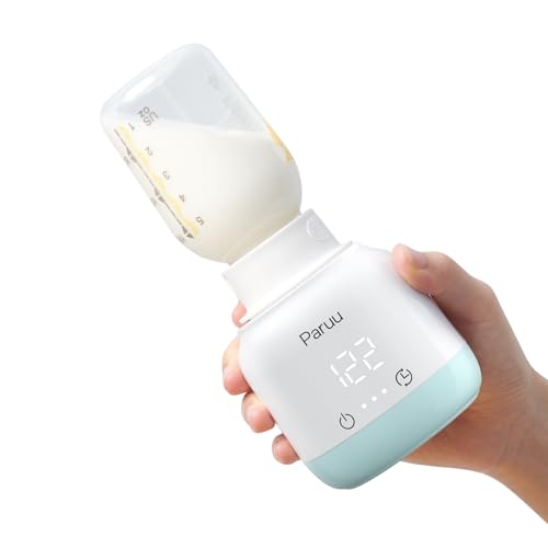 Image of Paruu Portable Bottle Warmer for Travel, Fast Heating Double Leak-Proof Baby Bottle Warmer for Breastfeeding and Formula, 4 Adapters for Dr. Brown, Medela, Tommee Tippee, Comotomo
