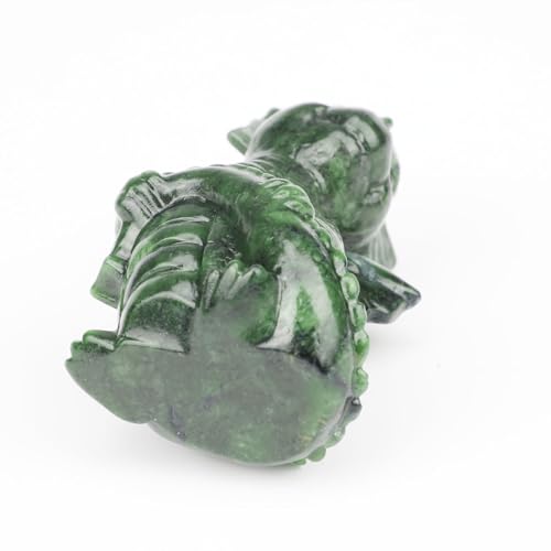 Estatua de dragón en jade para decoración de escritorio miniatura 5