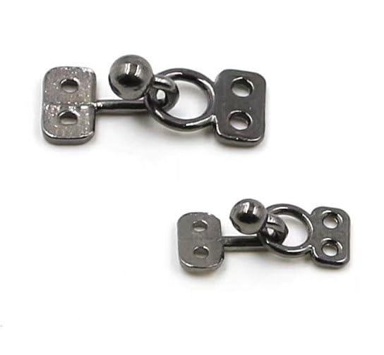 HAEUYA Ganchos y Ojales for Coser, 12 Unidades/Lote de 18 mm/25 mm, Ganchos y Ojales for Manualidades, Ganchos for Cuello, Botones de Metal, Accesorio de Costura for Sujetadores y(Grey,Small)