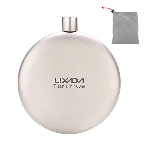 Frasco, Romacci Frasco de titânio à prova de vazamentos de 180 ml Frasco de vinho com álcool de uísq