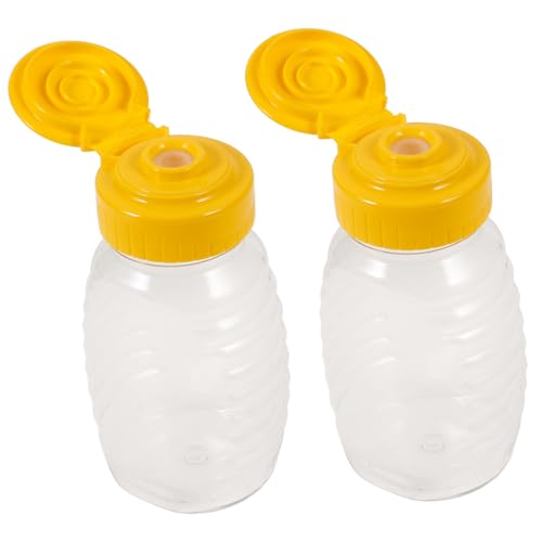Gogogmee 2Pcs Reusable Squeeze Bottles Leak Honey Dispenser for Sauces Jam and Dressings for Kitchen and Restaurant Use Capacity Durable and Easy to Clean