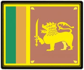 Markenlabel Tapis de souris avec motif – Drapeau Sri Lanka – 82155 – Taille env. 24 x 20 cm