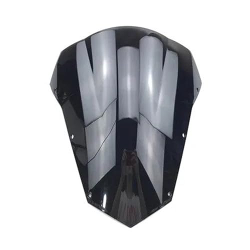 Pare-Brise Pare-Brise Moto À Double Bulle De Fumée, pour FZ6 S2 600 FZ-6 FZS600 pour Fazer FZ 6 2007 2008 2009 2010(Le Noir)