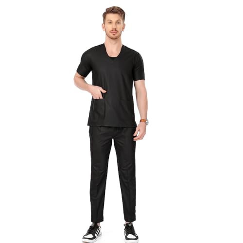 LUNAIN Scrub Suits for Doctors Men/OT Dress Unisex | Dentists and Healthcare Professionals (XL, Black) (B0BSNZD6DC) Amazon Price History, Amazon Price Tracker