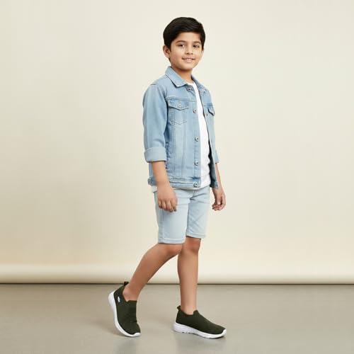 Image of TRASE Sports Slip-On Shoes for Kids | Knitted Upper Lightweight Footwear for Boys & Girls | Comfortable EVA Sole and Breathable Shoes for Walking & Play