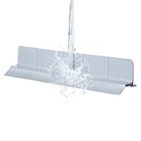 Protector Contra Salpicaduras Para Fregadero - Silicona De 22,8 Pulgadas | Protector Contra Salpicaduras De Agua Reutilizable | Diseño Antifiltración Mejorado Bajo Montaje Con Fuertes Ventosas | Tapón