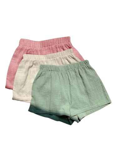 Image of MakeMeChic Women's 3 Pack Linen Shorts Gingham Striped Beach Shorts