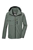 killtec Jungen Funktionsjacke ist wasserdicht/Outdoorjacke mit Kapuze KOS 140 BYS JCKT, oliv, 140, 43001-000