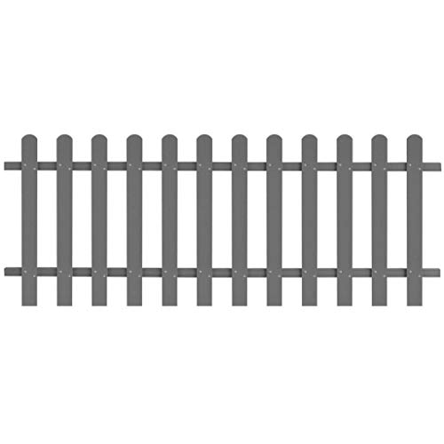 Festnight Clôture de Jardin Portail Patio Clôture à Piquets WPC 200 x 80 cm